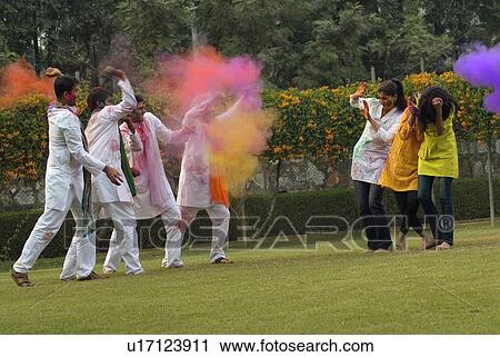 Friends celebrating Holi View Large Photo Image Stock Image - Friends celebrating Holi. Fotosearch