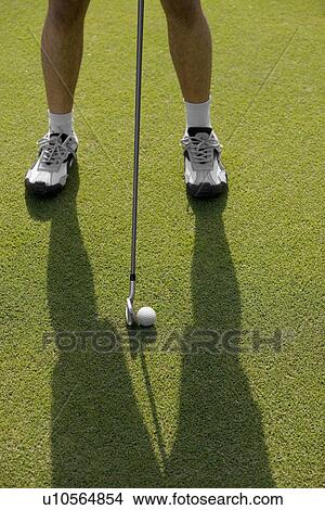 Picture - Golfer about to tee off. Fotosearch