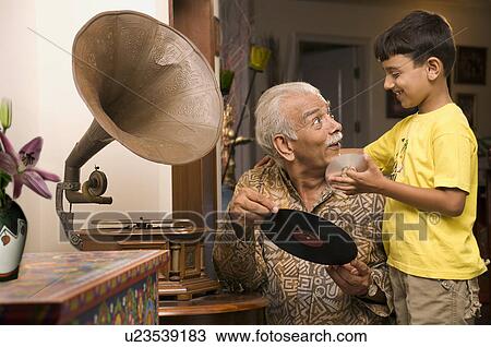 Grandfather and grandson View Large Photo Image Stock Image - Grandfather and grandson. Fotosearch