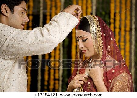 Stock Image - Hindu wedding ceremony. Fotosearch