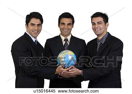 Stock Photography - Holding a globe together. Fotosearch