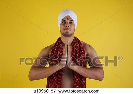 Stock Photo - Indian greeting. Fotosearch