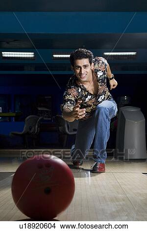 Picture - Man bowling. Fotosearch