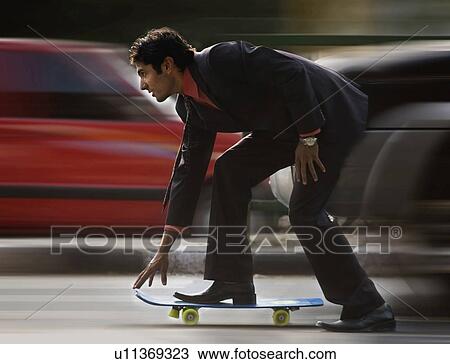 Stock Image - Man on a skateboard. Fotosearch