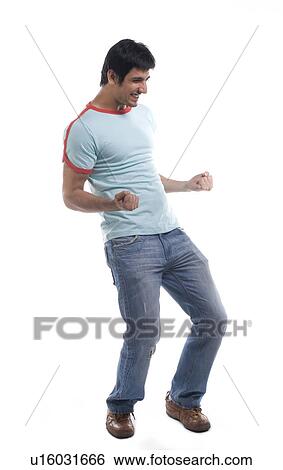 Stock Photograph - Man Rejoicing. Fotosearch