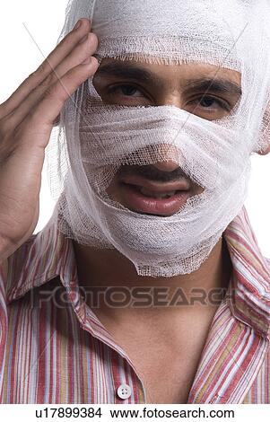 Man with Bandaged Head View Large Photo Image Picture - Man with Bandaged Head. Fotosearch