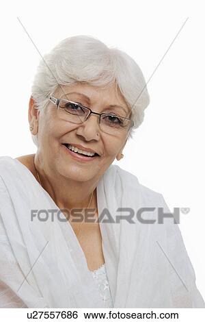Stock Photograph - Old woman smiling. Fotosearch