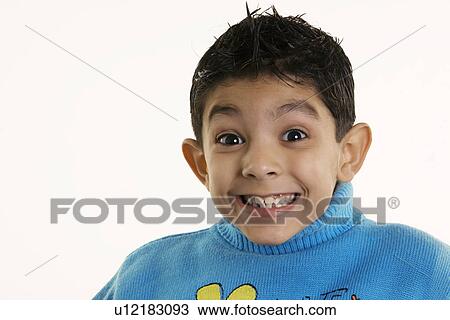 Stock Image - Portrait of a boy. Fotosearch