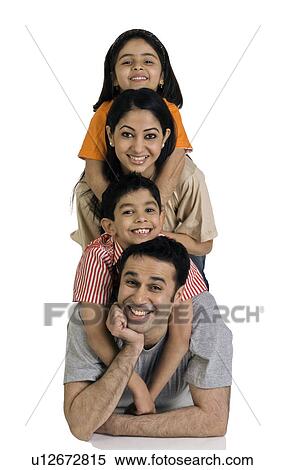 Stock Photography - Portrait of a family. Fotosearch