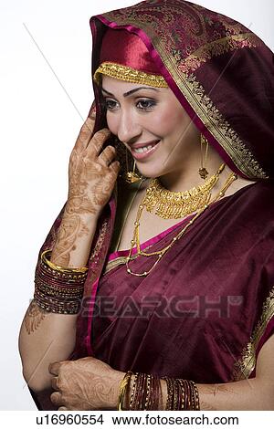 Portrait of a Kashmiri bride View Large Photo Image Picture - Portrait of a Kashmiri bride. Fotosearch
