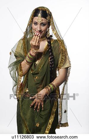 Stock Image - Portrait of a Muslim bride. Fotosearch