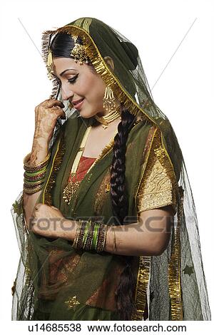 Portrait of a Muslim bride View Large Photo Image Stock Photo - Portrait of a Muslim bride. Fotosearch