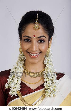 Picture - Portrait of a South Indian woman. Fotosearch