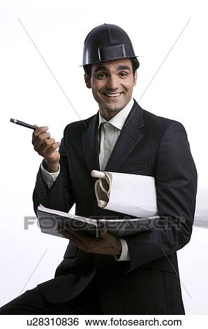 Stock Photograph - Portrait of an engineer. Fotosearch