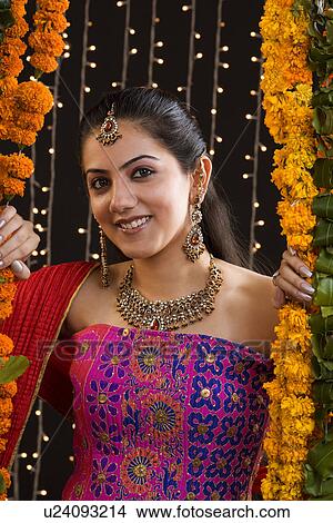 Picture - Portrait of an Indian woman. Fotosearch