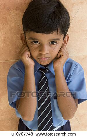 Punished school boy View Large Photo Image Stock Photo - Punished school boy. Fotosearch