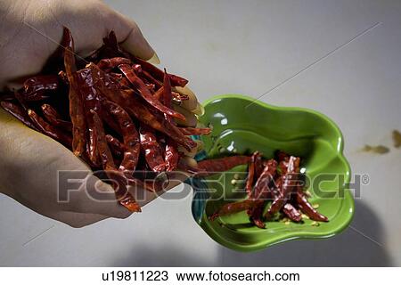 Red chilies in a bowl View Large Photo Image Stock Image - Red chilies in a bowl. Fotosearch