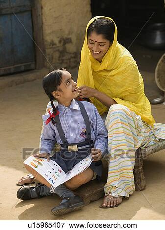 Stock Photo - Rural mother and daughter. Fotosearch