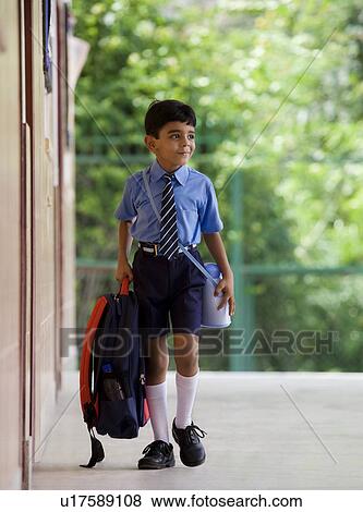 school boy with bag