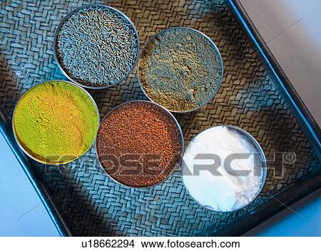 Picture - Spices on display. Fotosearch