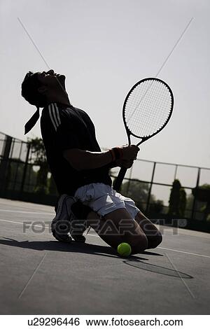 Tennis player disappointed View Large Photo Image Stock Photograph - Tennis player disappointed. Fotosearch