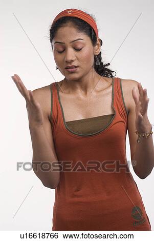 Stock Photograph - Tensed Woman. Fotosearch
