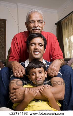 Three generations of a family View Large Photo Image Stock Image - Three generations of a family. Fotosearch