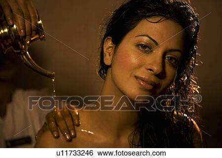 Stock Photograph - Woman at a spa. Fotosearch