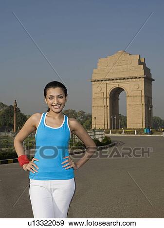 Stock Photo - Woman exercising. Fotosearch