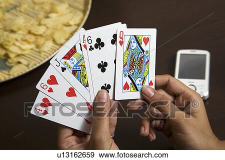 Woman playing cards View Large Photo Image Stock Photo - Woman playing cards. Fotosearch