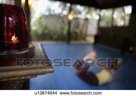 Picture - Woman practicing yoga. Fotosearch