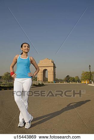 Stock Photo - Woman standing. Fotosearch