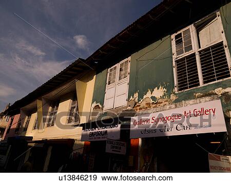 Stock Photo - "Art Gallery in Jewtown, Cochin, Kerala, India". Fotosearch