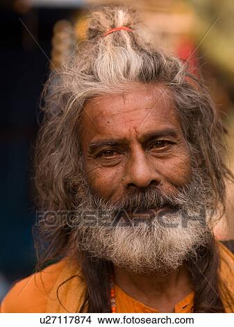 Bearded man in India View Large Photo Image Picture - Bearded man in India. Fotosearch