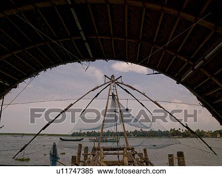 "Chinese fishing nets, Cochin, India" View Large Photo Image Stock Photography - "Chinese fishing nets, Cochin, India". Fotosearch