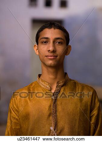 Stock Photo - Close up of young man in India. Fotosearch