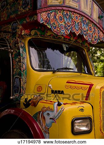 Stock Photo - "Decorated trucks in Alleppey, Kerala, India". Fotosearch