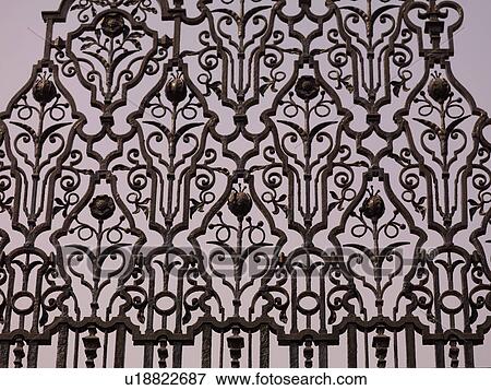 Stock Photo - Decorative gate in Delhi India. Fotosearch