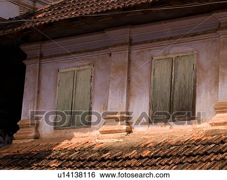 Stock Photograph - "Exterior of a building in Alleppey, Kerala, India". Fotosearch