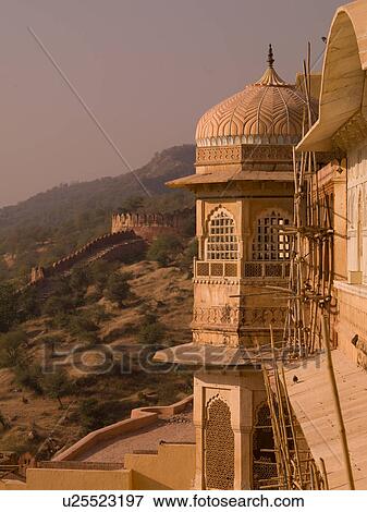 "Exterior wall of Amber Fort, Jaipur, India" View Large Photo Image Stock Photo - "Exterior wall of Amber Fort, Jaipur, India". Fotosearch