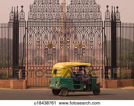 Gate around building in Delhi India View Large Photo Image Stock Image - Gate around building in Delhi India. Fotosearch