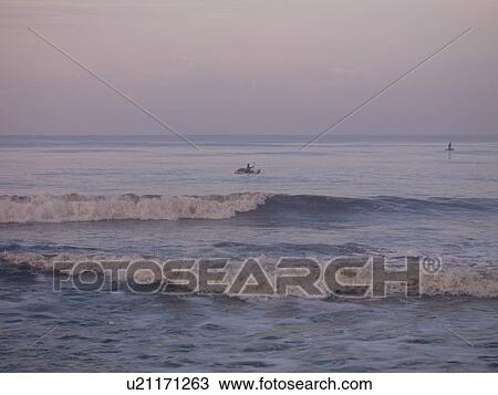 Stock Image - "Horizon view of the Arabian Sea, Kerala, India". Fotosearch