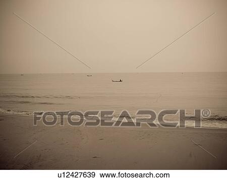Stock Photo - "Horizon view of the Arabian Sea, Kerala, India". Fotosearch