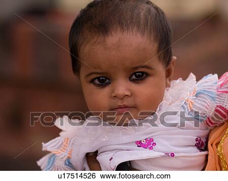 Infant girl in India View Large Photo Image Stock Photograph - Infant girl in India. Fotosearch