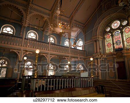 Stock Image - Interior of synagogue in Mumbai. Fotosearch