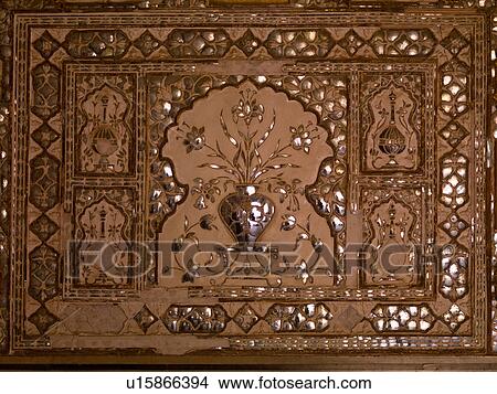 "Interior wall in Amber Fort, Jaipur, India" View Large Photo Image Picture - "Interior wall in Amber Fort, Jaipur, India". Fotosearch