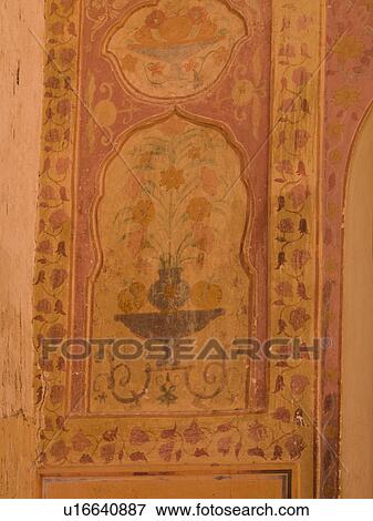 "Interior wall in Amber Fort, Jaipur, India" View Large Photo Image Stock Photo - "Interior wall in Amber Fort, Jaipur, India". Fotosearch