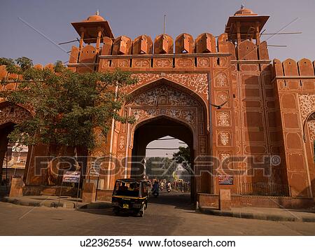 Picture - "Jaipur, India - Archway entrance". Fotosearch