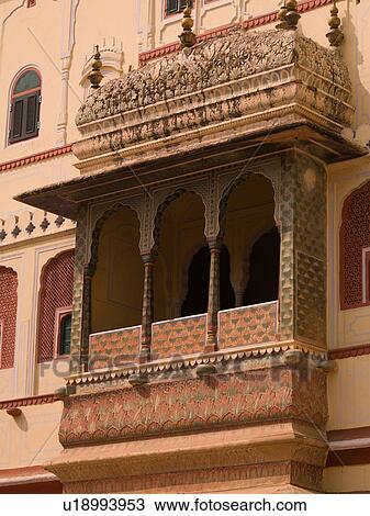"Jaipur, India - decorated balcony" View Large Photo Image Stock Image - "Jaipur, India - decorated balcony". Fotosearch