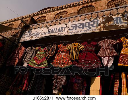 "Jaipur, India - display of clothing items" View Large Photo Image Stock Image - "Jaipur, India - display of clothing items". Fotosearch